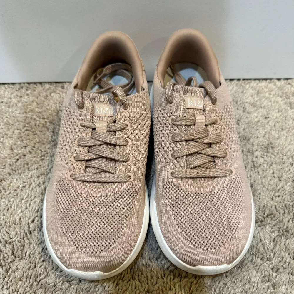 Kizik Lima Shoes Mens Size 5.5 Beige Hands Free Slip On Mesh Walking Sneakers - Picture 2 of 8
